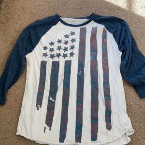 Athletic fit 3/4 sleeve shirt